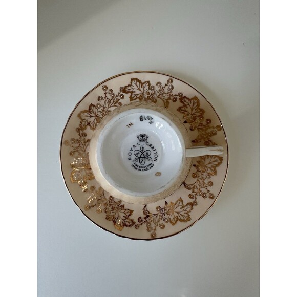 Royal Grafton Fine Bone China Tea Cup and Saucer Set Almond Ivy - Picture 4 of 5